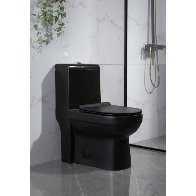 Toilette ronde une pièce à double chasse Donar (siège inclus)