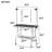68'' H x 46'' W x 24'' D Aluminum Adjustable and Foldable Folding Grooming Table-100930536-100930537