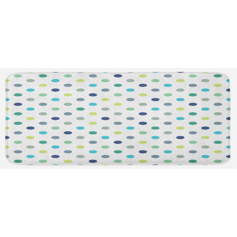 Tapis de cuisine polkadot