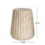 Table d'appoint en faux cannelure d'extérieur en béton léger cannelé Table de bout pour terrasse et patio entièrement assemblée