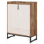 Range-chaussures 29,52 po brun et blanc avec portes, range-chaussures 5 niveaux-879025126