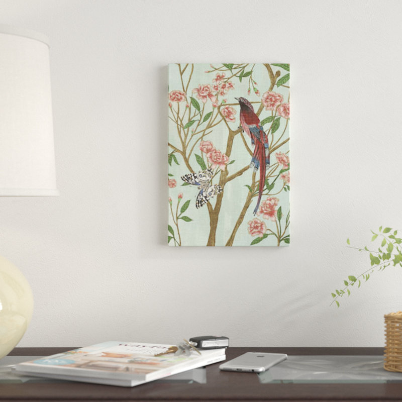 «Delicate Chinoiserie III», impression sur toile, H 12 po x l 8 po x P 0,75 po, Toile tendue, Pas de tapis