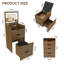 Coiffeuse avec miroir éclairé, coiffeuse à plateau rabattable avec tabouret pour la chambre à coucher et le vestiaire