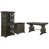 3 Pieces: Desk, Filing Cabinet, Bookcase