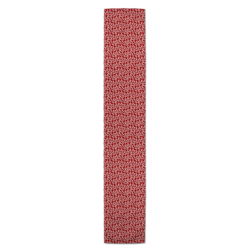 Koziol Geometric Table Runner, 72" L x 16" W, Khaki, Floral