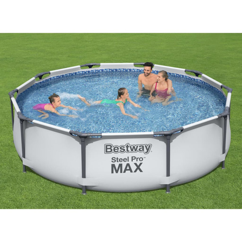 Bestway Steel Pro MAX Swimming Pool Set, 76cm H x 305cm W x 305cm D
