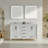 Fully Assembled 60'' Freestanding Double Bathroom Vanity With 2 Handle Sets