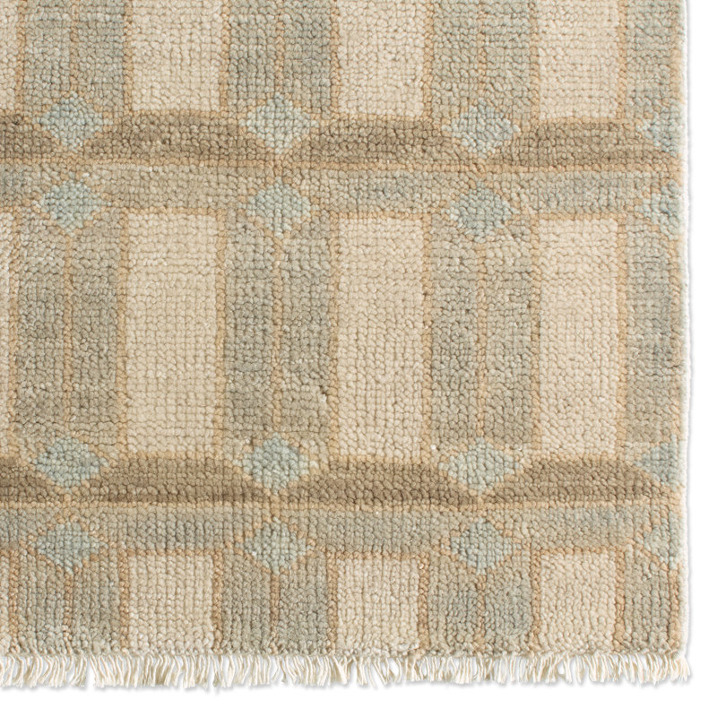 Jaipur Living Vaila CRA09 Handknotted Geometric Beige and Taupe Area Rug (6'X9'), Runner 3' x 10'