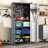 71" Metal Garage Storage Cabinet With Wheels - Heavy-Duty Tool Storage Cabinet  Home, Office, School, And Garage Organization, Black/