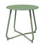 Petite table d'appoint ronde de 18 pouces, table de bout d'extérieur en métal avec pieds en X, pieds réglables pour patio, balcon, salon, chambre à coucher