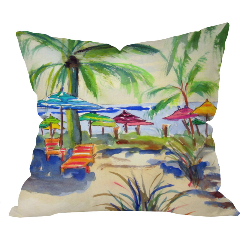 Caribbean Time Outdoor Throw Pillow, 18" x 18"