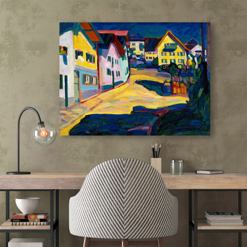 Murnau Burggrabenstrasse by Wassily Kandinsky - Wrapped Canvas Painting, 70cm H x 100cm W x 4cm D