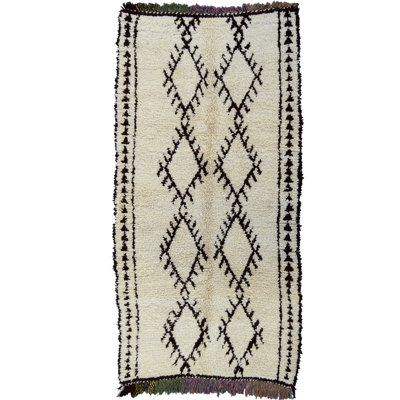 One-of-a-Kind Runner 3'5" X 7'10" Hand Knotted Area Rug
