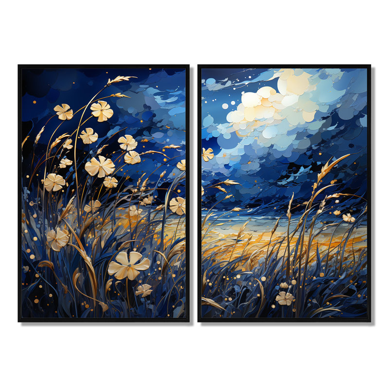 Osblek - Décoration murale traditionnelle jaune, 36" H x 48" W, Impression encadrée flottante, Black