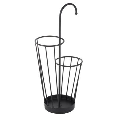 Metal 2 Section Umbrella Stand with Umbrella Shaped Handle