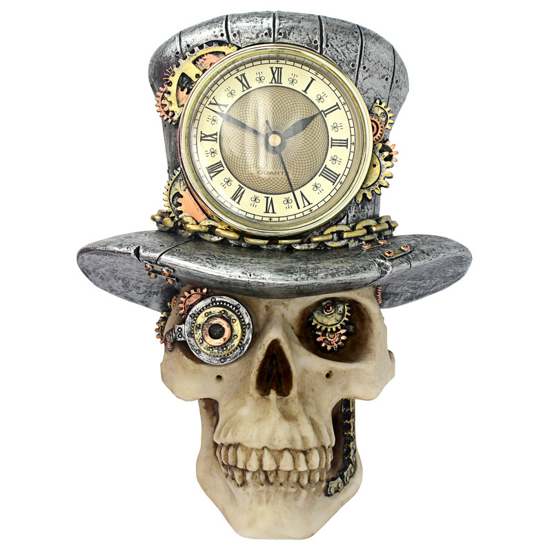 Horloge murale 7 "steampunk Mad Hatter
