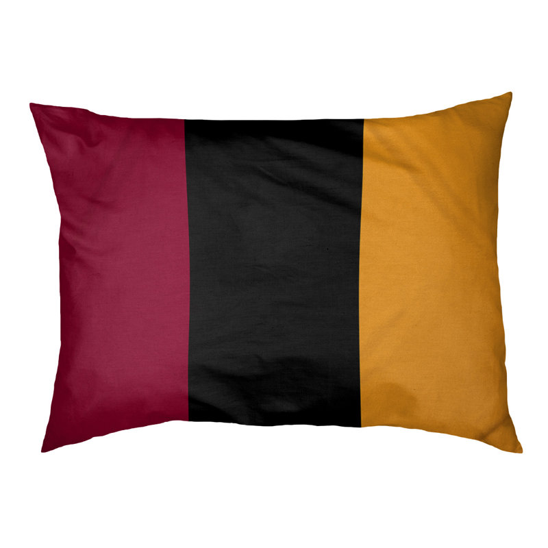 Coussin Designer, Moyen (L 18 po x l 28 po), Rouge / noir / jaune