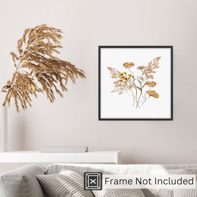 «Floral Watercolor Flower Bouquet IV Farmhouse», reproduction d'art non encadrée