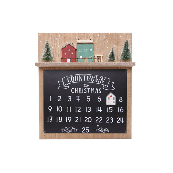 The Seasonal Aisle Wooden Christmas Countdown Calendar | Wayfair.co.uk