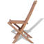 Chaise d'appoint de patio pliante en teck
