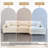 4 - Piece Upholstered White Faux Rabbit Fur Flannel Reversible Modular Sofa Living Room Sectional Couch with Ottoman-255998392