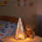 8-Inch Iridescent Glass Christmas Tree Tabletop Night Light