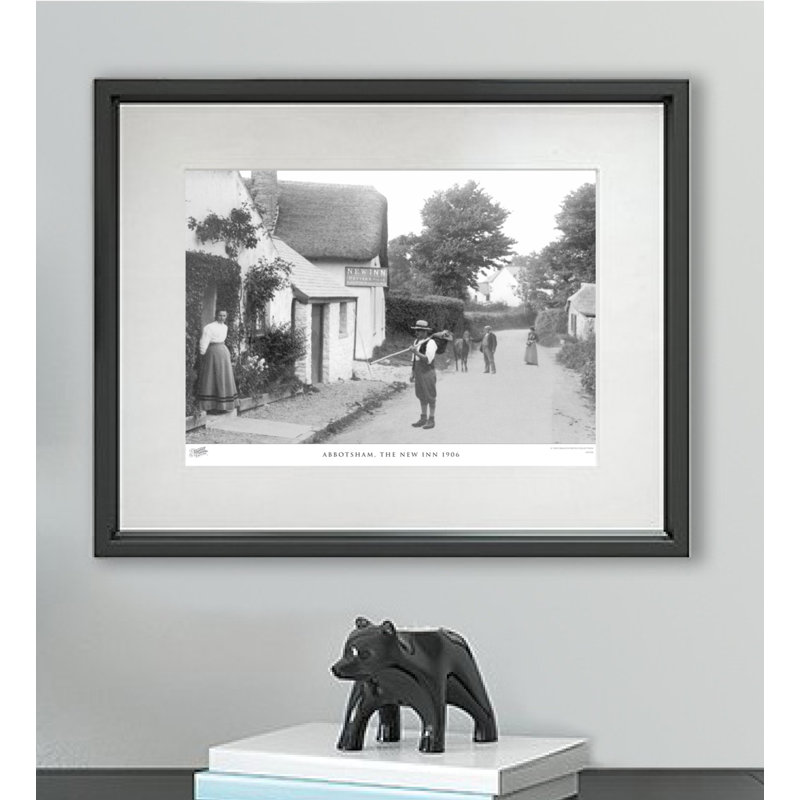 Abbotsham, the New Inn 1906 1 Piece Single Picture Frame Wall Art, 28cm H x 36cm W x 2.3cm D
