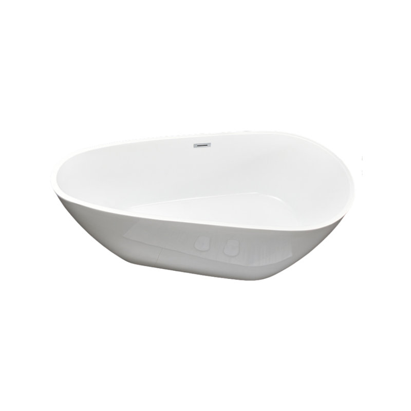 63'' x 29.5'' Freestanding Acrylic Bathtub, White