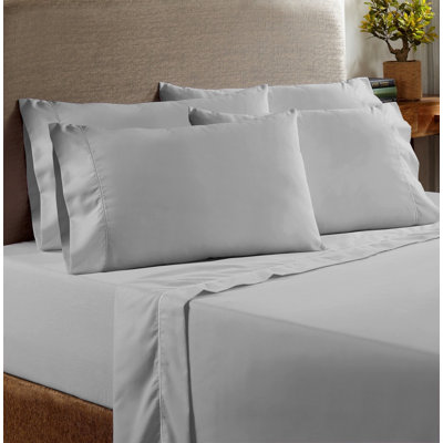 Bibb Home 1000TC Egyptian-Quality Cotton Rich 6-Piece Sheet Set