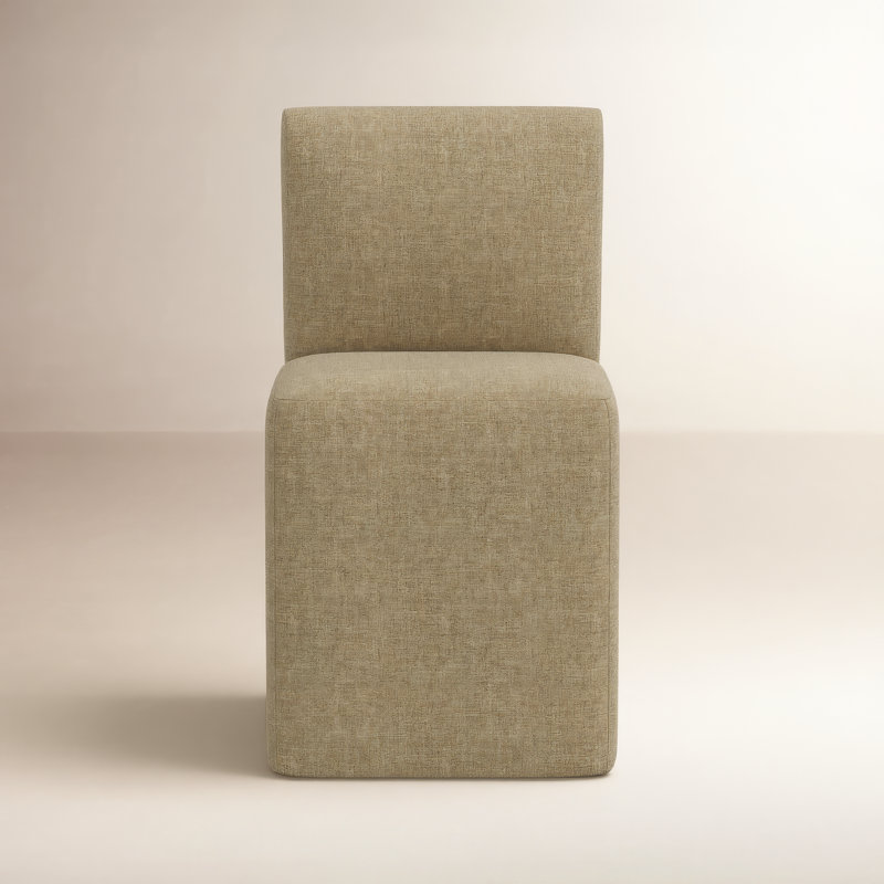 Mendy Upholstered Dining Chair, Zuma Natural Textured Linen