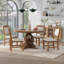 Ensemble de salle à manger 5 pièces 5 pièces, 1 table extensible avec une rallonge de 16 pouces et 4 chaises rembourrées