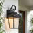 Front Porch Lights Outdoor Wall Lights Exterior Wall Sconce, Black Exterior Light Fixtures With Clear Glass Set Of 2