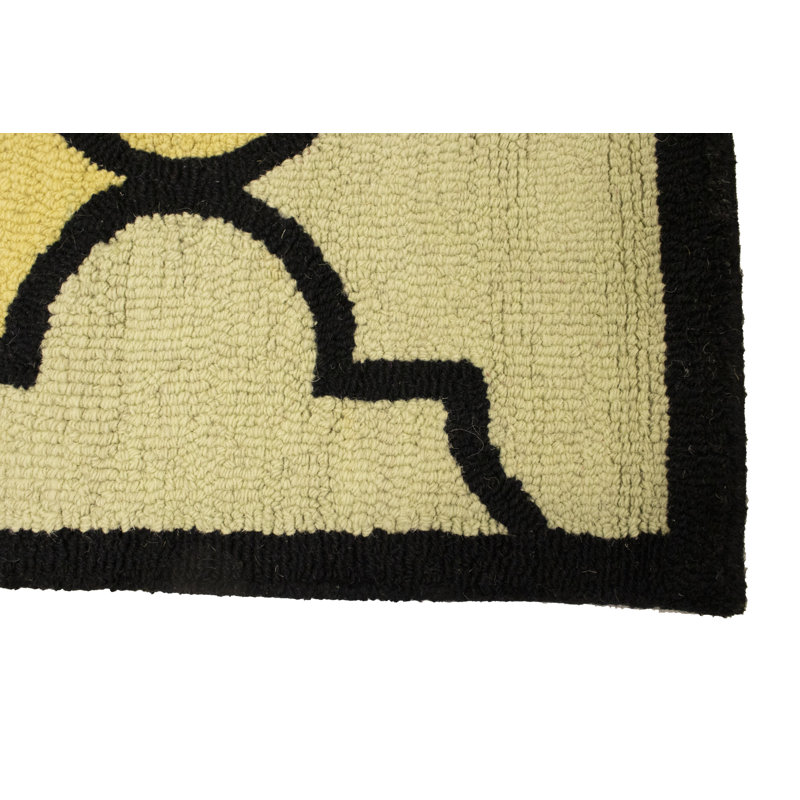 Tapis moderne touffeté à la main à motif de treillis Jatavis 5 pi x 8 pi multicolore