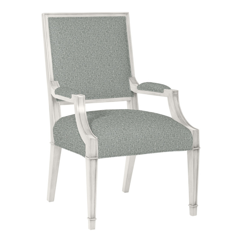 Michael Weiss Leighton Arm Chair, Tarbee Pebble, Casa Blanca