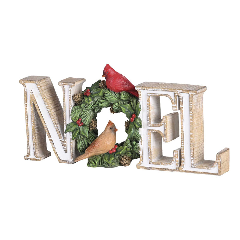 Couronne de Noël Figurine Cardinals Noel