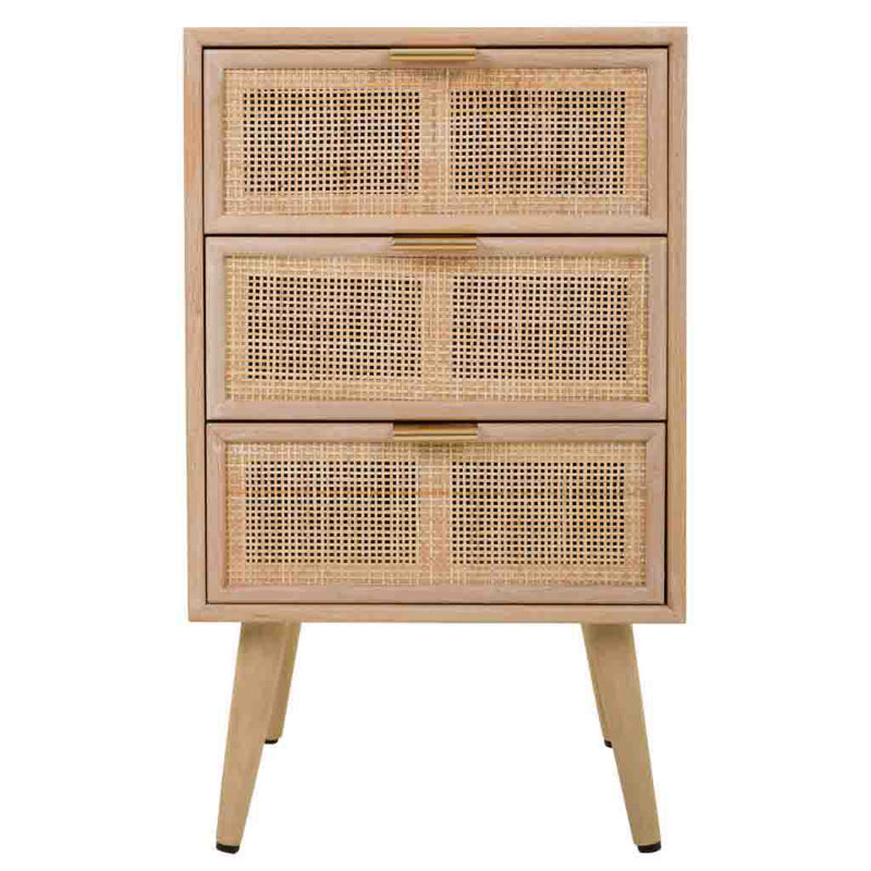 Brahm 42cm W Solid + Manufactured Wood Bedside Table