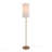 Bounty 62" Contemporary Metal Floor Lamp In Gold Metal With White Linen Shade-1889646586