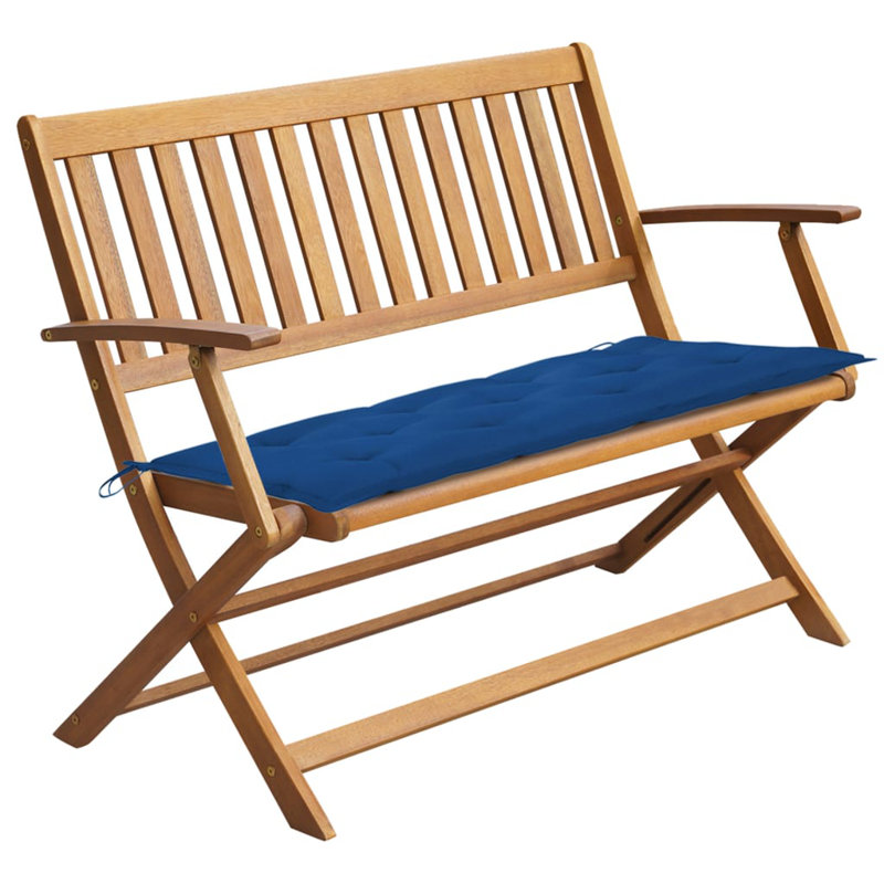 Banc de jardin en bois Jye, Bleu