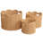 Maris Contemporary Cottage Resin/Metal Scalloped Edge Nesting Storage Baskets with Handles (Set of 3)-628928294