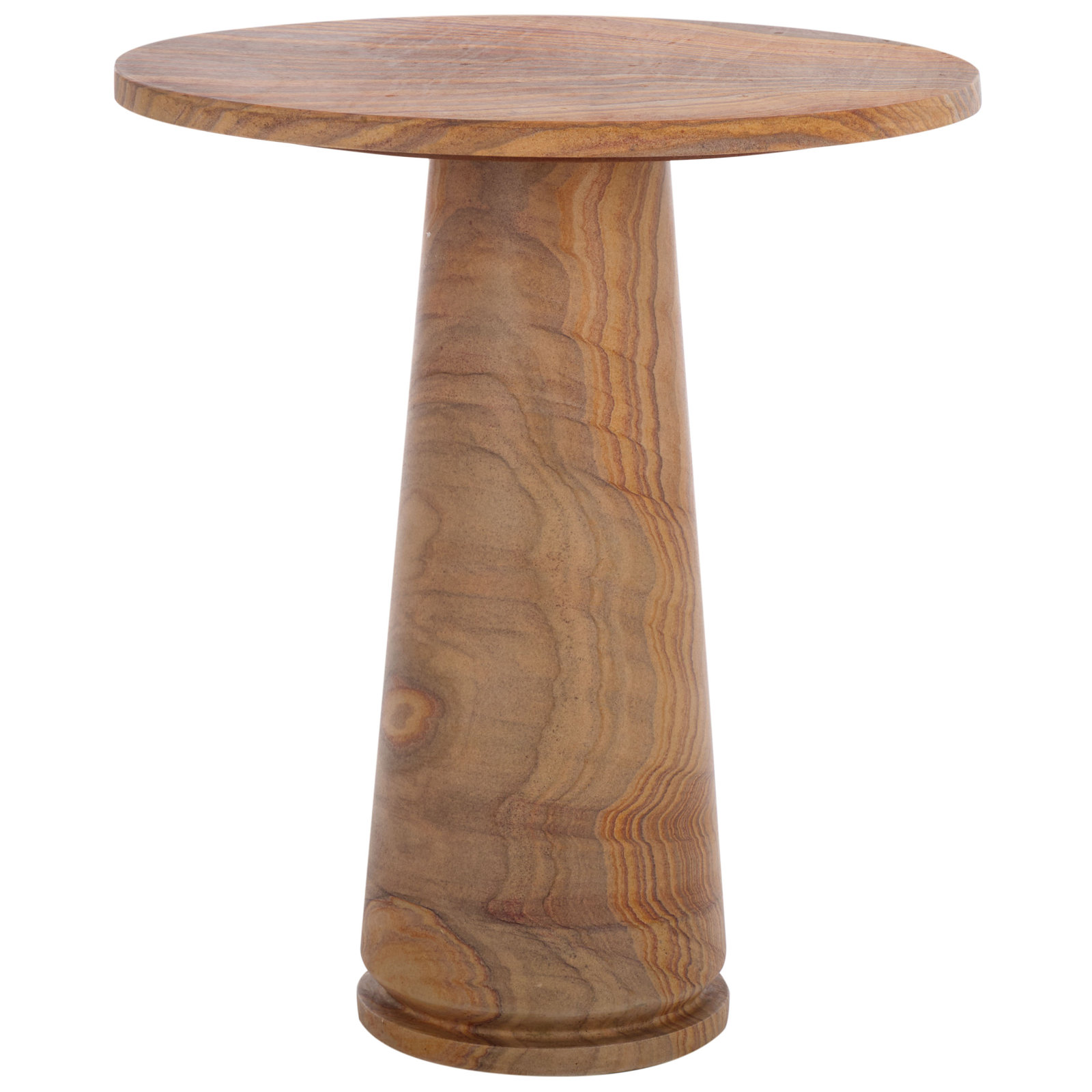 Alysson Marble End Table, Brown