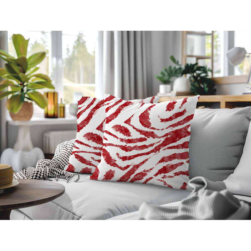 Oreiller réversible intérieur / extérieur Seppo, 20x20, Red
