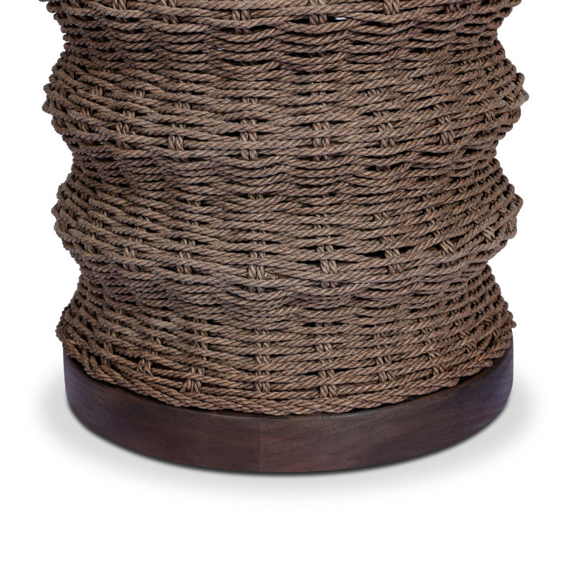 Brailey End Table-Smoked Natural Sungkai, Dark Brown Sungkai