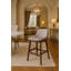 Modern Upholstered Counter Stool With Walnut Base