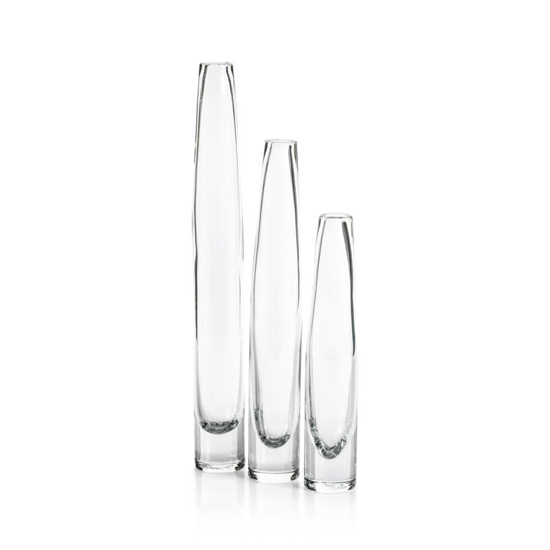 Glass Table Vase, Clear, 20.5" H x 2.5" W x 2.5" D