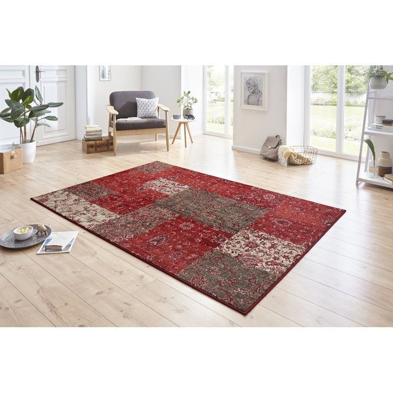 Celebration Kirie Flatweave Red/Brown Rug, Rectangle 200cm x 290cm