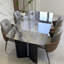 Table de salle à manger rectangulaire moderne en marbre-286118682