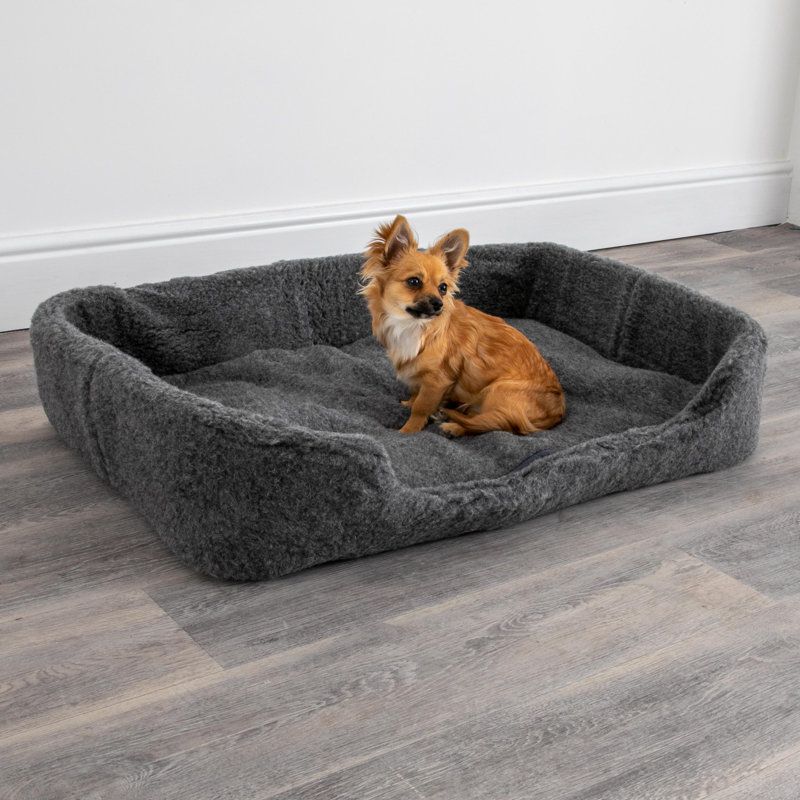 Azaiah Fleece Pet Bed, 15cm H x 90cm W x 60cm D, Grey