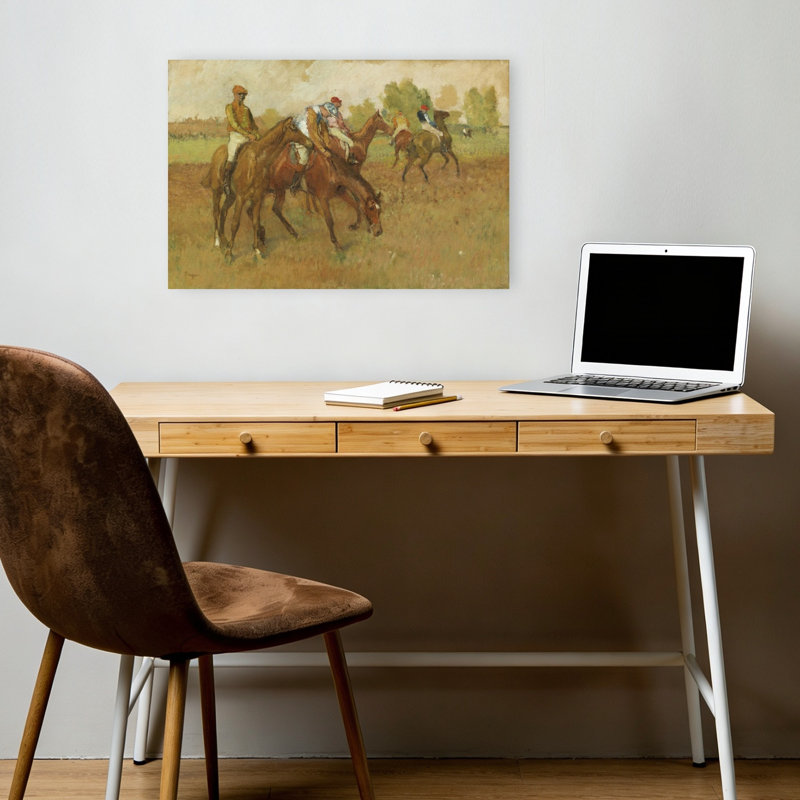 «Avant La Course» 1882-1888, reproduction d'art classique abstrait cheval contemporain, H 12 po x l 18 po