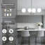 Lustre moderne 4 lumières l 30 "avec vase en verre givré pour salle à manger ou îlot de cuisine-766936929