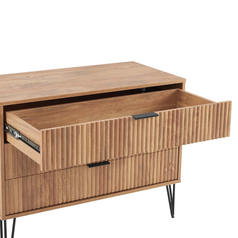 Commode brun doré